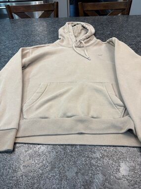 Hollister Men's Light Beige Pullover Hoodie